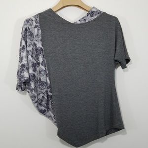 3 for $20 Mana Top Asymmetrical Floral Soft Dolman